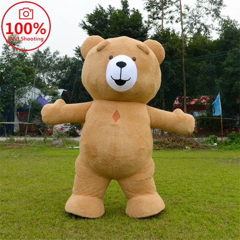 Inflatable Teddy Bear Mascot Costume Suit Cosplay Party Game Dress Outfit Adults