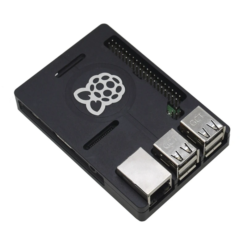 Black 3 в 1 для Raspberry Pi 3 Model B+(Plus)+ алюминиевый корпус с ЧПУ с 5 В 2.5A наборы адаптеров питания Us Plug - Цвет: Black