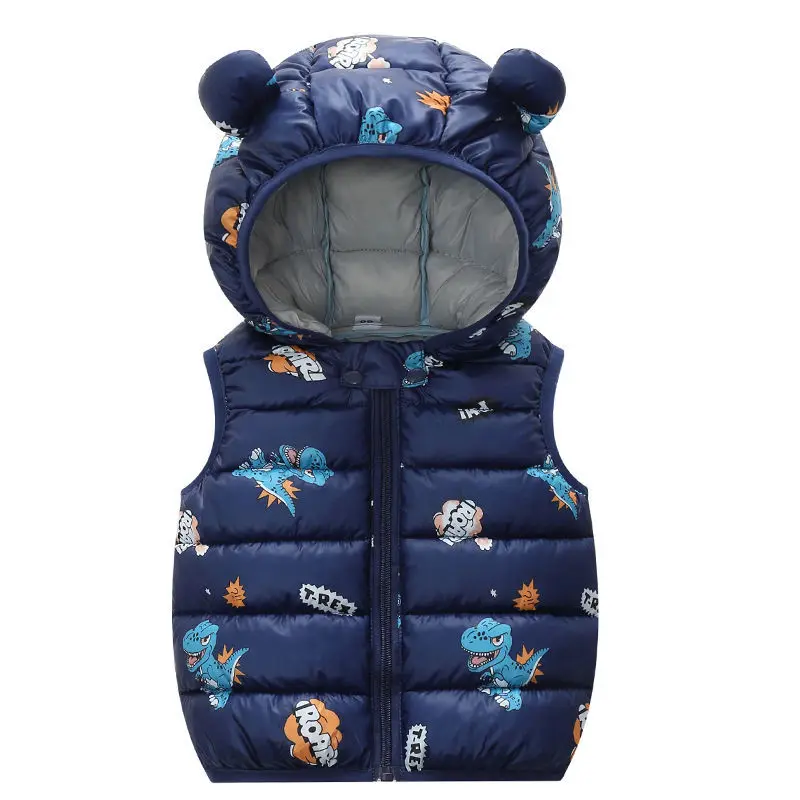 Autumn Children Warm Vest Baby Cotton Waistcoat Kids Outerwear Vest Children Clothing Boys Girls Hooded Jackets