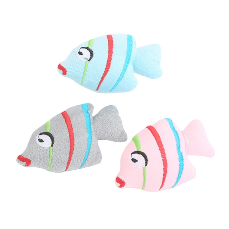 1 Set Catnip Voor Indoor Creative Grappige Vis Mint Interactieve Handpop Cartoon Dieren|Speelgoed| -