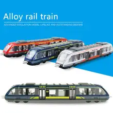 Metal ferroviário trem simulação liga de alta velocidade ferroviário diecast power driven inercial scooter modelo brinquedo crianças brinquedos educativos presente