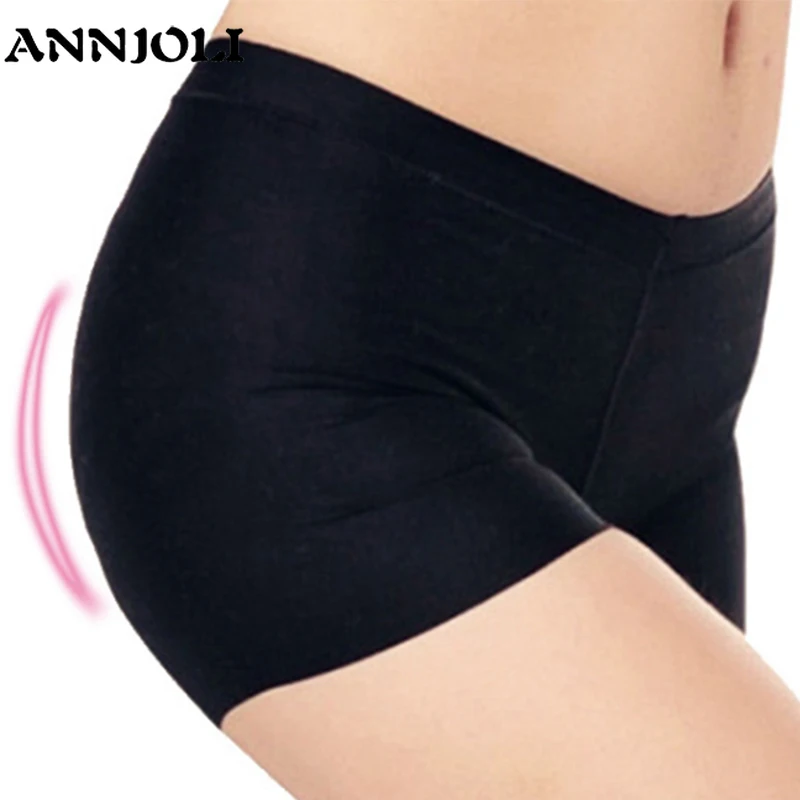 

ANNJOLI 2019 Women Hot Siold Seamless Safety Short Pants Anti-light Sexy Breathable Soft Modal Ice Silk Under Shorts Thin Tights
