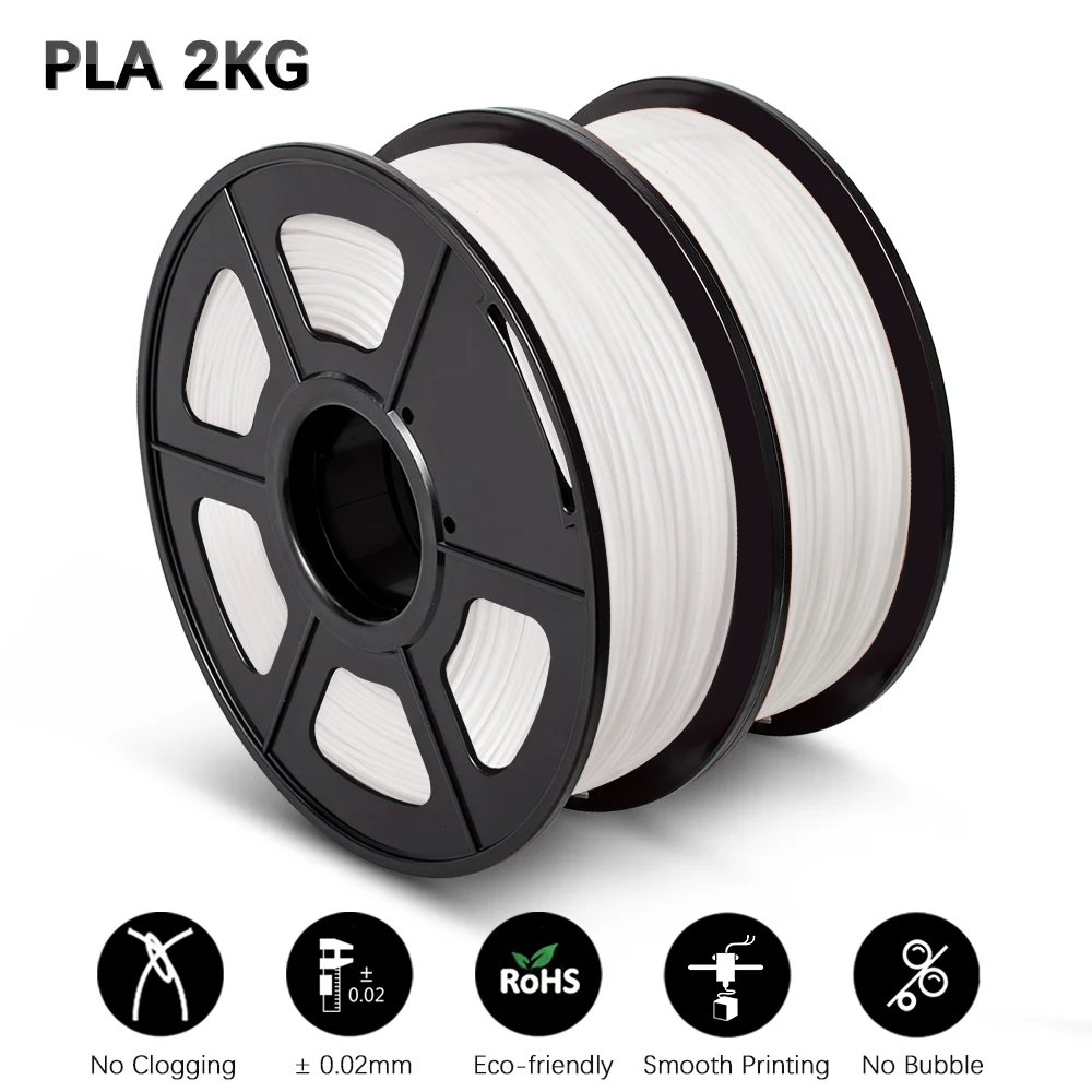GOHIGH 2 Rolls PETG PLA SILK 3D Printing Filament 1.75MM Children Creative Model Material For 3D Pen & Printers