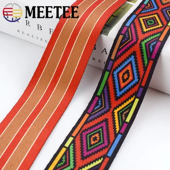 

5/8Meters 38mm Fashion Printed Ethnic Jacquard Webbing Bags Strap Belt Ribbon DIY Textile Clothing Belt Decor Sew Accessory