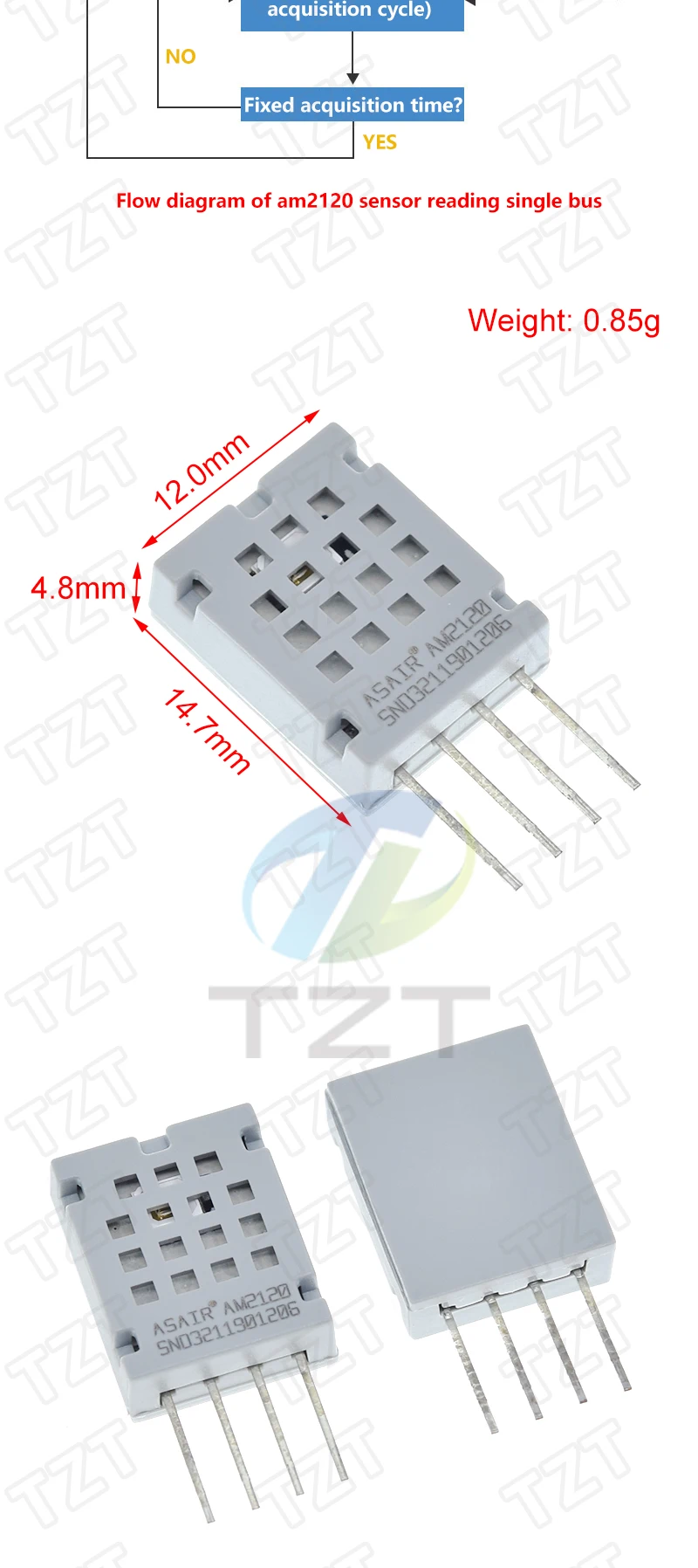 Digital Temperature Sensor / Humidity Sensor DHT11 DHT22 AM2302 AM2301 ...
