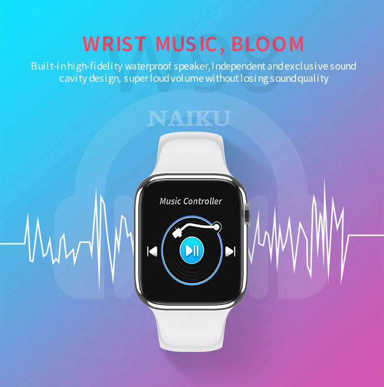 Bluetooth наручные Смарт часы с W98 температуры ЭКГ экраном сердцебиения умные IWO 10 lite