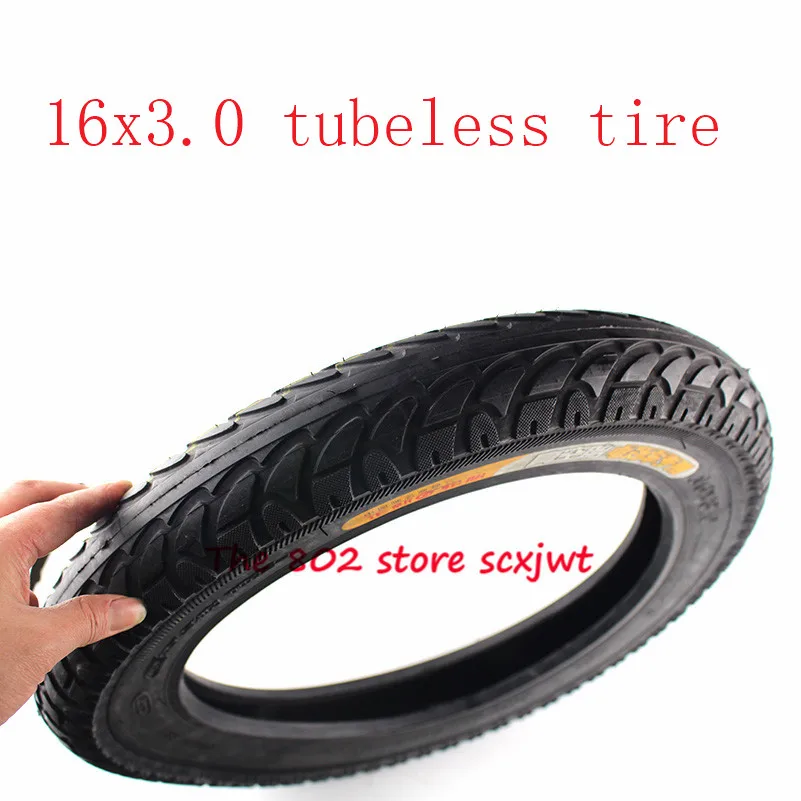 Высокое качество 16 дюймов складной велосипед BMX велосипед бескамерный tyre16X3.0 вакуумные шины 16*3,0 электровелосипед или детская велосипедная шина