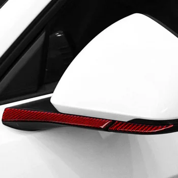 

Car Anti-collision Strip Auto 4Pcs Rearview Carbon Fiber Red For Ford Mustang 2015-2019