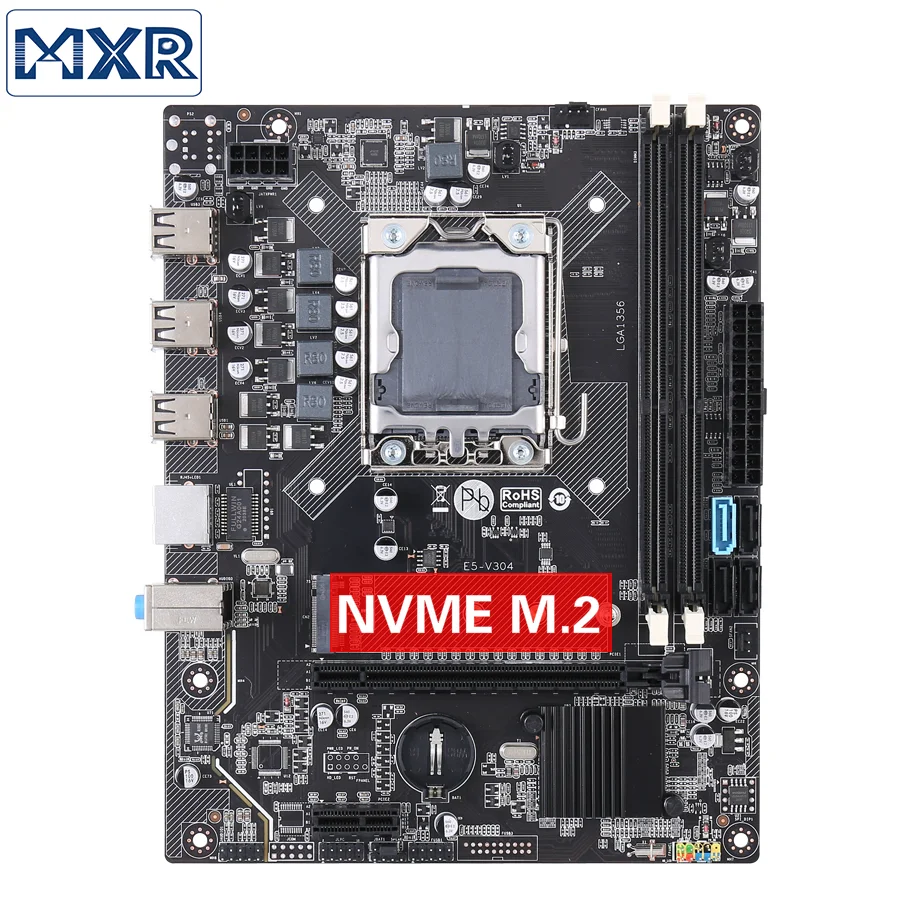 X79 1356 Motherboard Set LGA 1365 Combo Xeon E5 2420 V2 Cpu 8GB 1333MHz  DDR3 ECC REG Memory Ram PC3 kit 10600