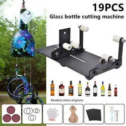Coupe bouteille en verre métallique, 19 pièces, taille réglable, Machine à découper les bouteilles de vin 
