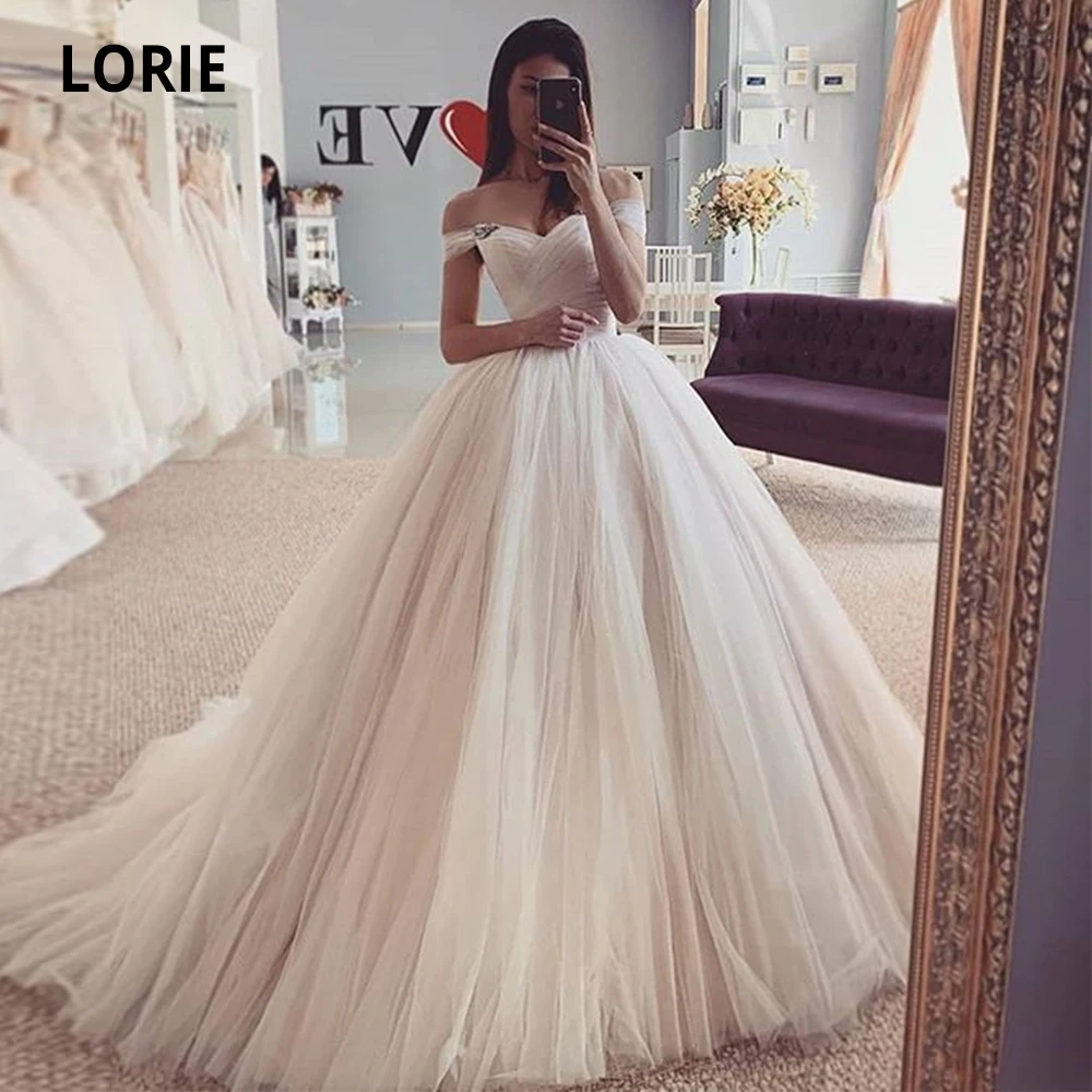 LORIE свадебное платье из тюля с открытыми плечами 2020 очаровательное принцессы