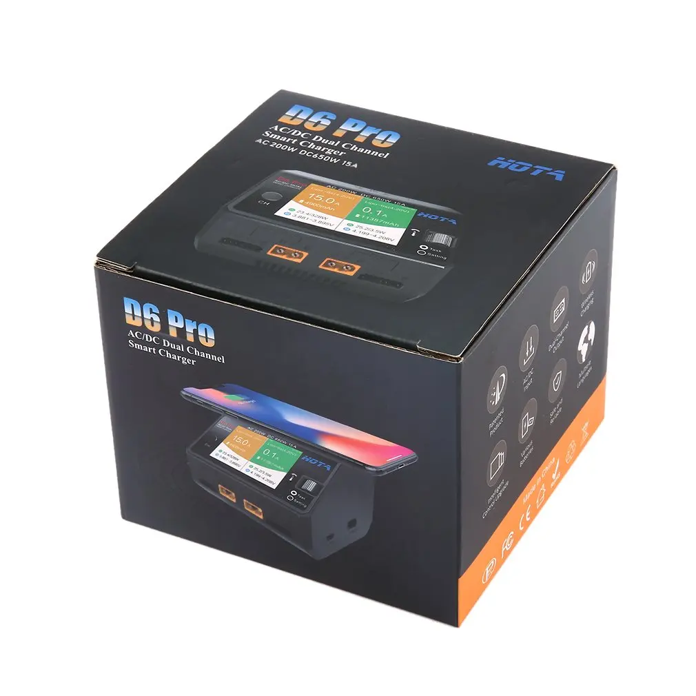 D6 Pro Двухканальное интеллектуальное зарядное устройство для модели 2 в 1 Беспроводное зарядное утройство для телефона Новое