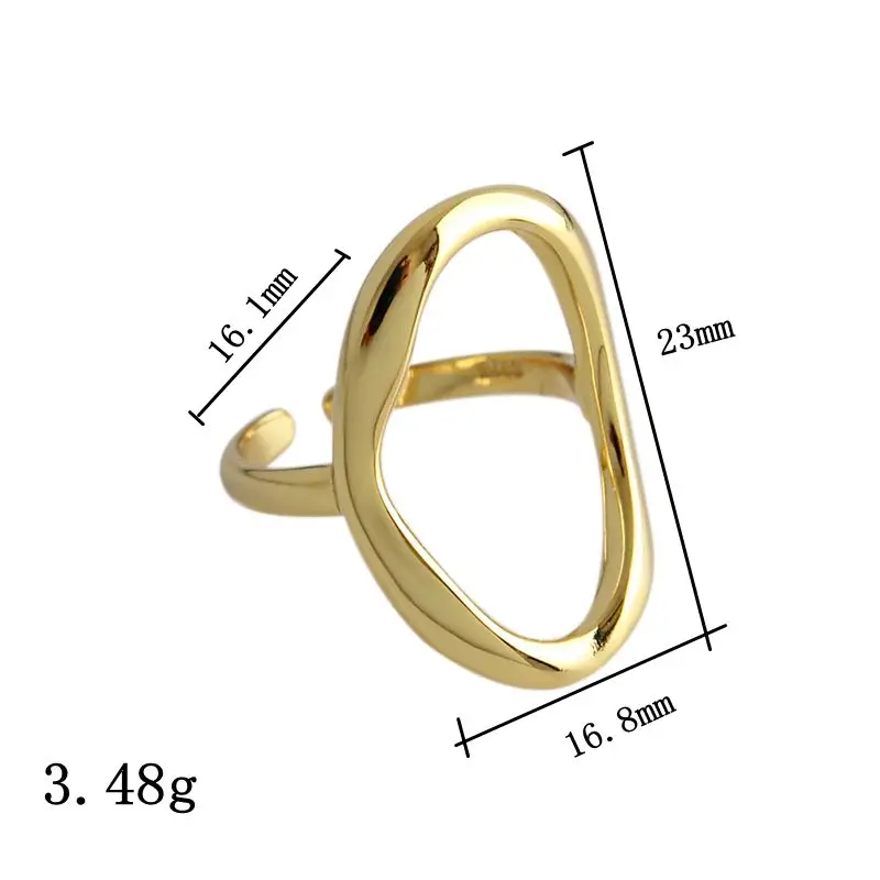 Silvology 925 пробы серебристый неправильной формы ажурные овальные кольца минималистичные элегантные Геометрические кольца для женщин японское ювелирное изделие подарок