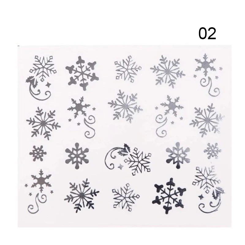 Pattern 18 3D-Наклейки для ногтей на Рождество или Хэллоуин с рисунком рождественской елки снег ногтей водяные наклейки для ногтей искусство переводные наклейки для ногтей украшения «сделай сам» - Цвет: Pattern 18