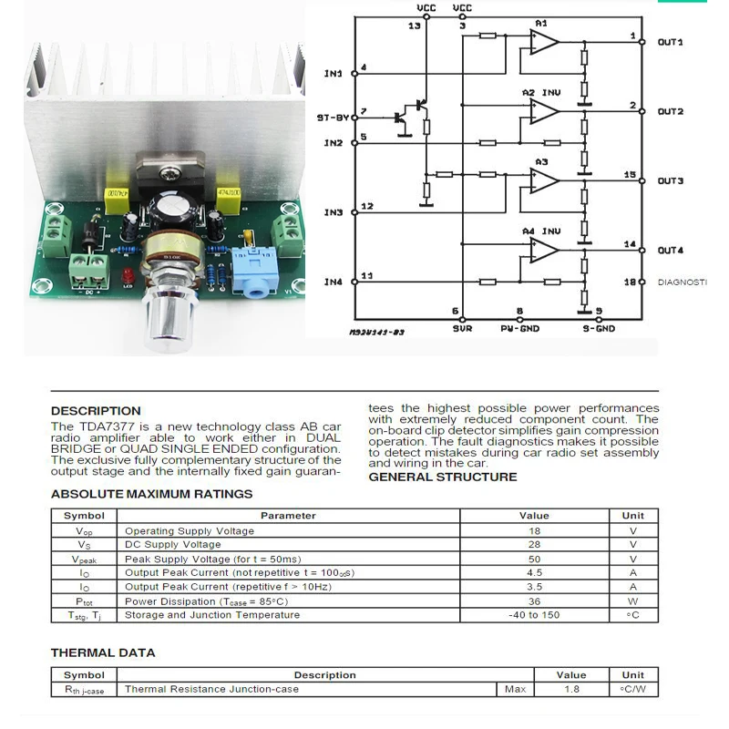 KYYSLB DC12V 35 Вт* 2 двухканальный усилитель мощности TDA7377 плата домашнего аудио сигнала усилитель высокой мощности плата XH-M341 PBTL
