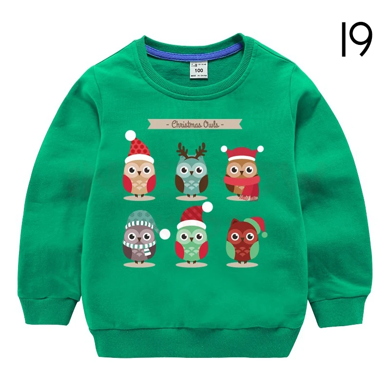 INPEPNOW Christmas Children's Sweatshirt for Girls Sweat Shirt Cotton Child Sweatshirt for Boys Baby Kids Hoodies Teens Clothes - Цвет: 19