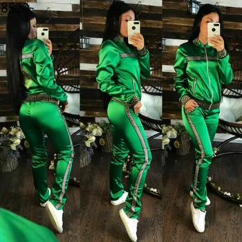 

New 2pcs Women Sweatsuit Spring Autumn Sports Casual Suit Slim Fit Jogging Sweatshirt Pants Set Simple Streetwear Suit Homewear