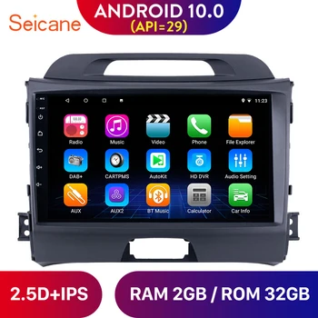 

Seicane Android 10.0 GPS Navigation Multimedia Player for 2010-2015 KIA Sportage Quad Core Car Stereo with Bluetooth WIFI USB