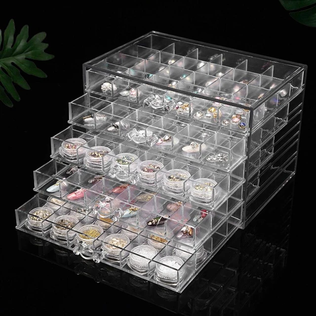 120 Grids Clear Jewelry Organizer Acrylic Jewelry Packaging & Display  Organizer porta joias 5 Layer Jewellery Box Large joyeros - AliExpress