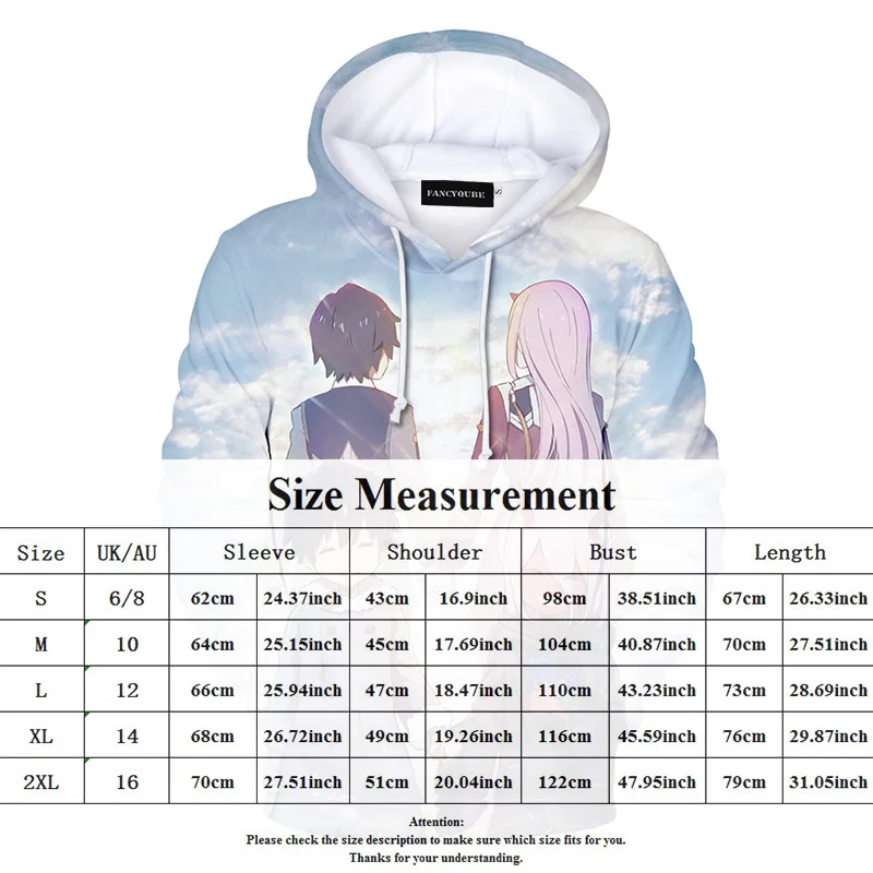 Darling In The Franxx толстовки женские с длинным рукавом толстовки с капюшоном повседневные трендовые уличные толстовки Sudaderas de mujer