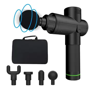

Functional Massage Gun Cordless Handheld Deep Tissue Muscle Massager 3 Speeds Percussion Massage Device Super Quiet Black
