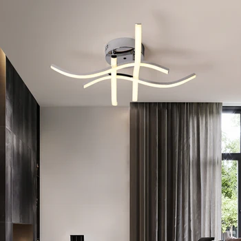 

Chrome Plated Modern Ceiling led Chandelier for living room bedroom study room Chandeliers Fxitures home deco AC90-260V lighting