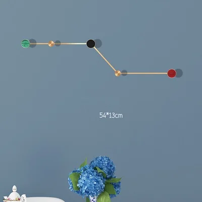 Ladder five stars Скандинавский креативный Созвездие дверь за стеной декоративный крючок для гостиной крыльцо уникальная латунная стена для вешания пальто Шарфы ключи - Цвет: Ladder five stars