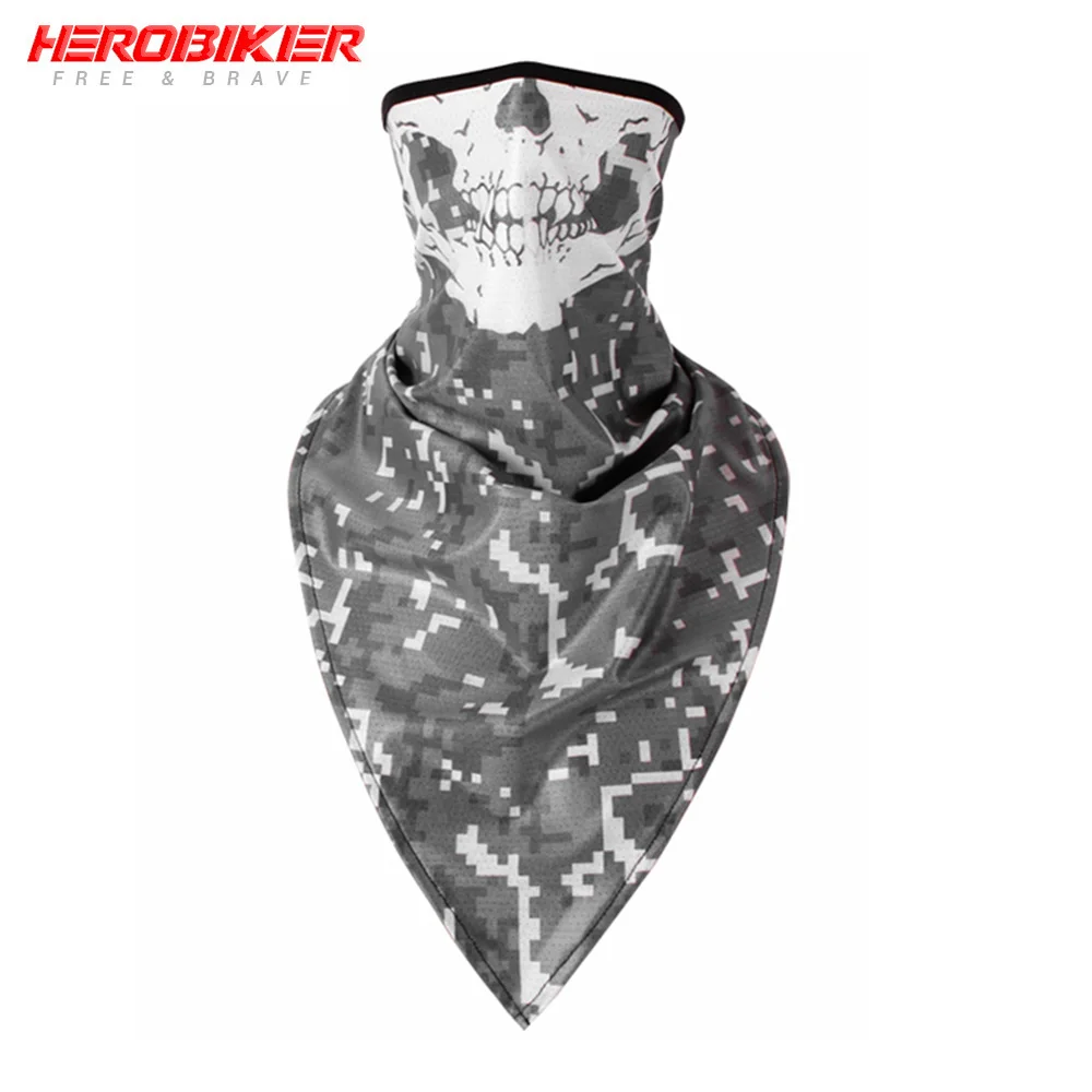 color16 HEROBIKER,, Балаклава, мото, мотоциклетная, лицевая маска, дышащая, мотоциклетная, многофункциональная, мото, полумаска, быстросохнущая, моторная, Sjaal - Цвет: color16