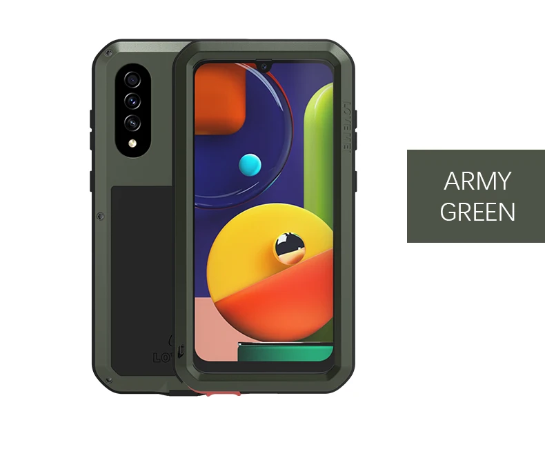 Для SS A50s LOVE MEI металлический алюминиевый чехол для samsung Galaxy A50s мощный армированный открытый противоударный водонепроницаемый чехол