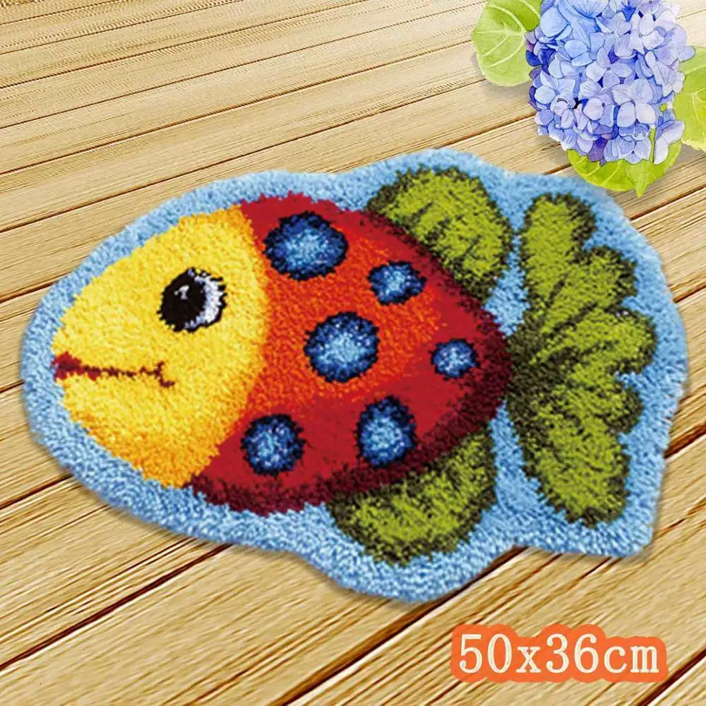 Розовый Knooppakket Klink Haak Kleed Bloemen набор крючков с защелкой Diy подушка с пуговицей животные Сделай Сам Рукоделие Набор ковриков Almofadas собака - Цвет: Розовый