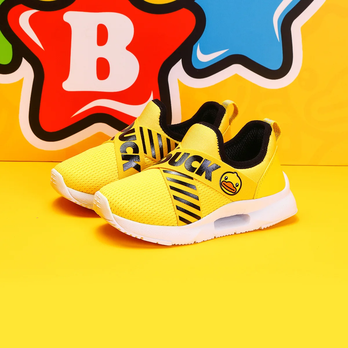 

B. Duck Small Yellow Duck Spring And Autumn ji baby Fun Cartoon Printed Lettered Embellishment Men And Women Children Casual Sho
