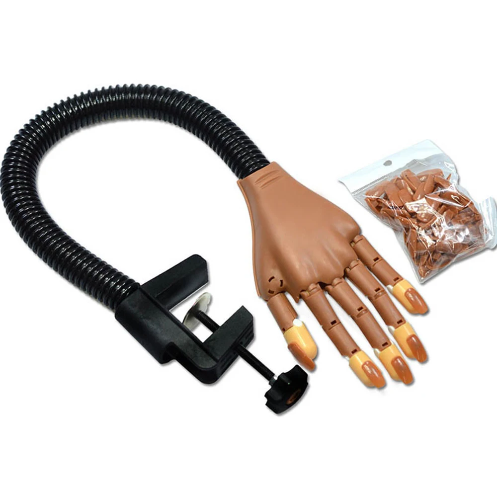DIOZO Manicure Practice Hand Training Model Hands Adjustable Flexible Reusable Bendable Finger With Nail Tips for | Красота и