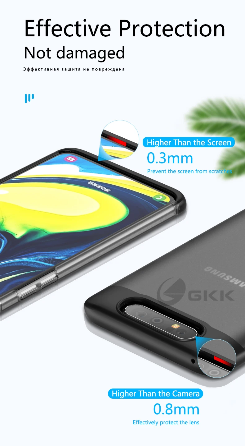 GKK, роскошный простой чехол для samsung Galaxy A80, чехол, полупрозрачный, анти-шок, ультра-тонкий, жесткий, PC, матовый чехол для samsung A80, чехол