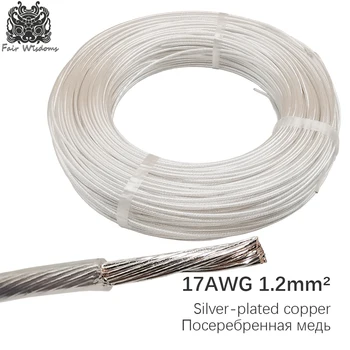 

17AWG 1.2 Square millimeter wire power line electric cable Silver-plated copper High temperature resistance Flame retardant PTFE