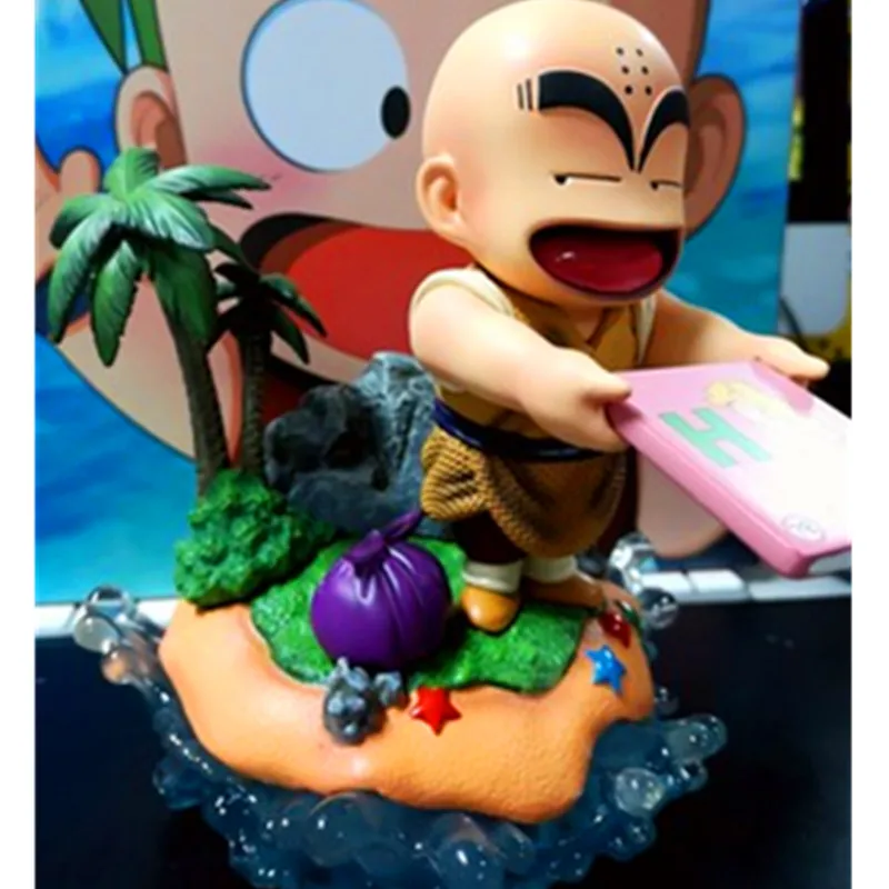 Аниме Dragon Ball Kuririn получить книги из мастер сцены GK смолы статуя фигурка Коллекция Модель игрушки домашний декор X3518