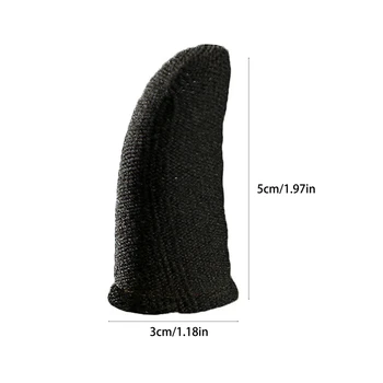 

5Pair Carbon Fiber Finger Sleeve Non-slip Breathable Gaming Gloves for-iPhone