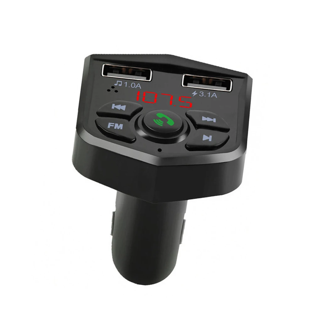Автомобильный Bluetooth 5,0 беспроводной fm-передатчик с функцией громкой связи, ЖК-дисплей, MP3, USB зарядное устройство, автомобильный комплект громкой связи, беспроводной Bluetooth