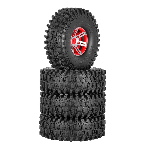 4 шт. 1 9 дюймов Beadlock обод колеса и Резиновые Покрышки Набор для 1/10 RC гусеничного