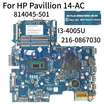 شراءKoCoQin محمول لوحة رئيسية لأجهزة HP بافيليون 240 G4 14-AC SR1EK I3-4005U اللوحة 6050A2730001 814045-001 814045-501 216-0867030