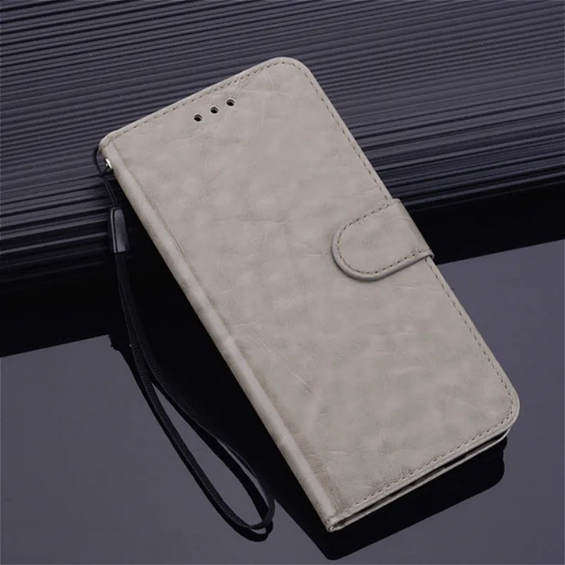 Чехол-Бумажник Флип A10 A20 A30 A40 A50 кожаный чехол для Samsung Galaxy J3 J5 J7 J1 A5 J4 J6 S10 S9 S8 плюс J2 Core чехол - Цвет: Gray