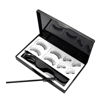 

Hot Magnetic False Eyelashes 3D Mink Eyelashes Extension Natural False Eyelashes Magnets Reusable Fake Eye Lashes Tweezers Set