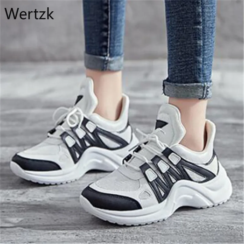 

Brand 2018 Breathable Mesh Women Casual Shoes Vulcanize Female Fashion Sneakers Lace Up Soft High Leisure Zapatos De Mujer A481
