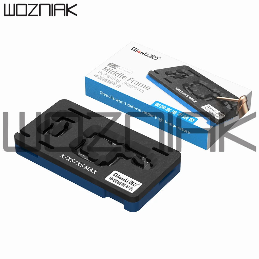 Goedkoop Qianli Middelste Laag Board BGA Reballing Stencil Plant Tin Platform voor iPhone X XS XSMAX Moederbord Reparatie Reballing Stencil