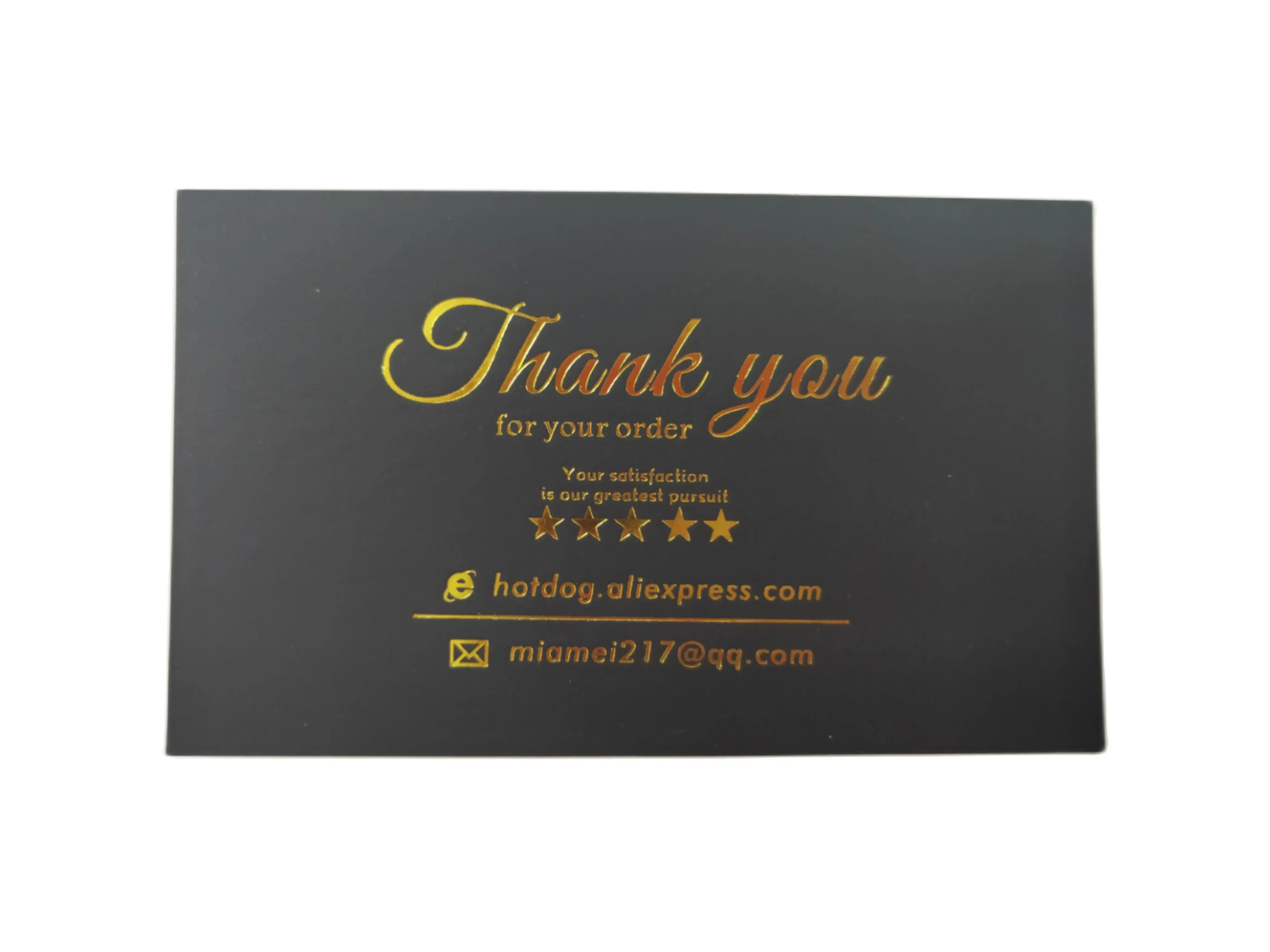 Business Cards Gold foil hot stamping Surface laminated matte 300g business cards