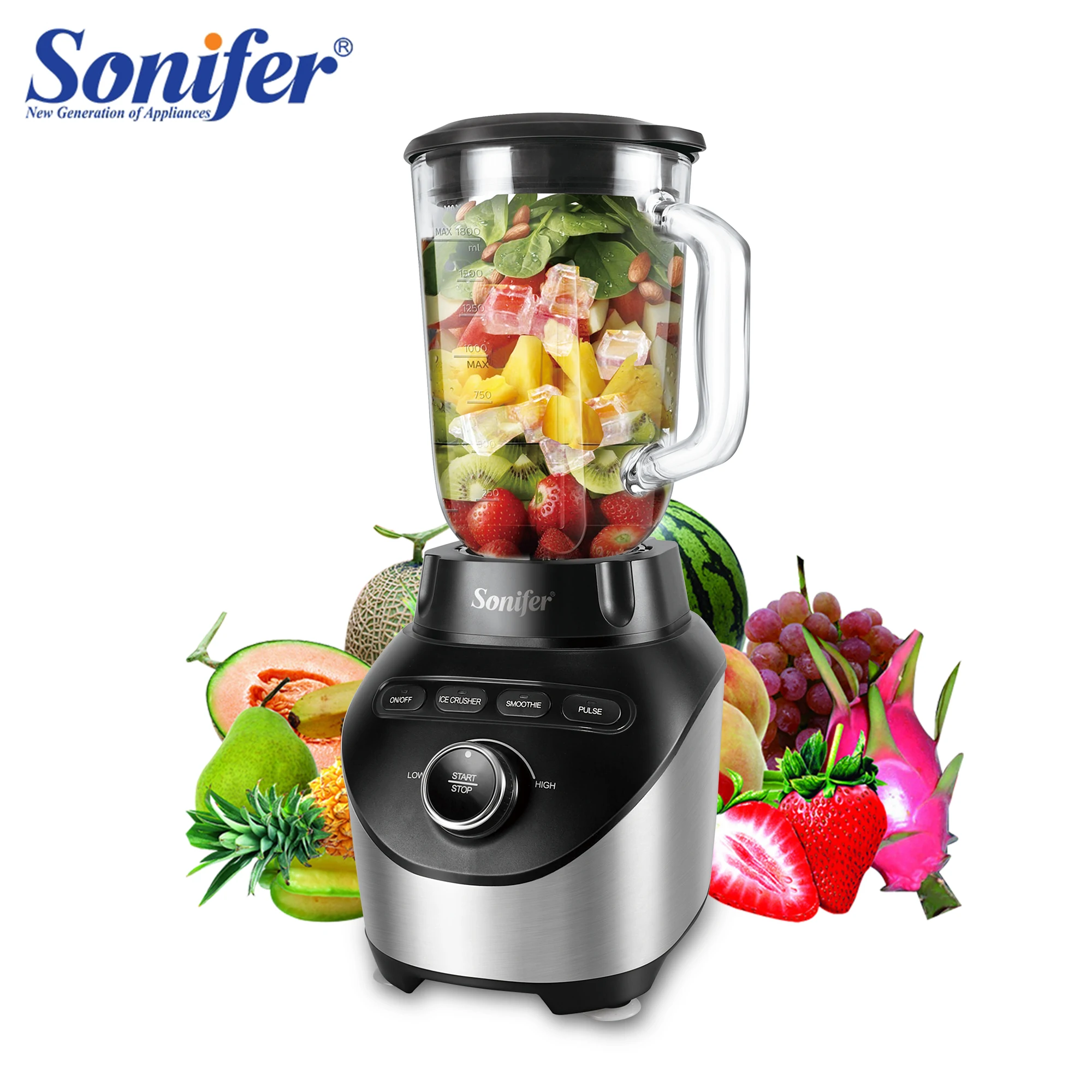 

1000W Professional Fruit Vegetables Blenders Mixer Food Processor Electric Juicer Mixer Kitchen Food Processor 220V Sonifer