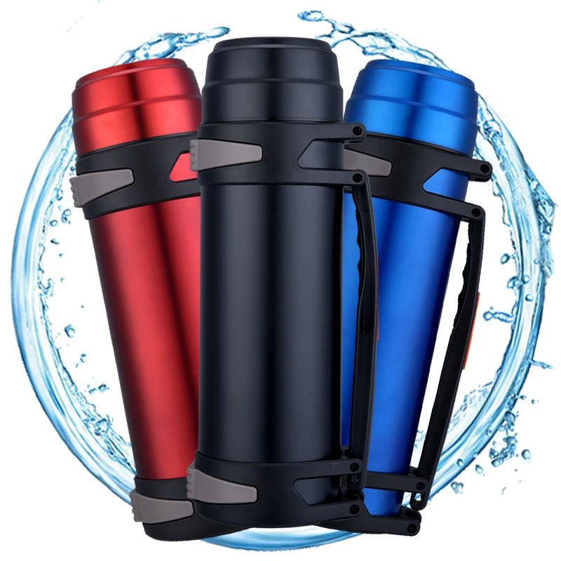 1.2L~ 3LThermos мода на каждый день на открытом воздухе автомобильной Нержавеющая сталь термос для воды Портативный изоляционный вакуум фляга