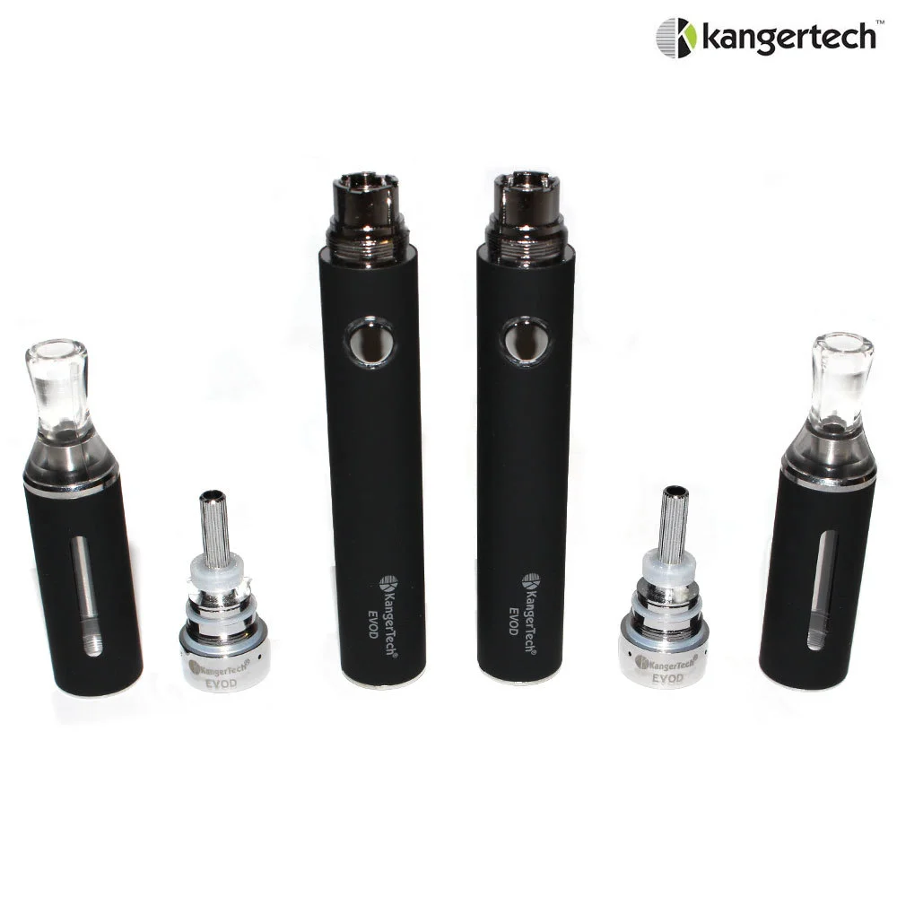Kanger evod стартер комплект с двойной 650 мАч Vape ручка подарок 5 шт. 1.5ohm катушка электронная сигарета испарители