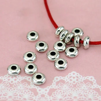 

100pcs Simple Alloy Tibetan Spacer Beads Caps For Jewelry Making Spacer Beads Metal Loose Bead Bracelet Necklace DIY Findings