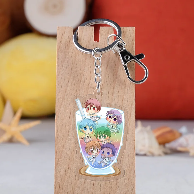 

7 Styles Acrylic Keychain Anime Kudoko's Basketball Cartoon Model Kuroko Tetsuya Transparent Double-sided Pendant Acrylic