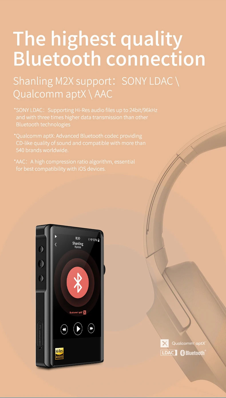 SHANLING M2x без потерь Музыкальный Автомобильный MP3 плеер Bluetooth сбалансированный выход HiFi Качество звука портативный MP3 плеер